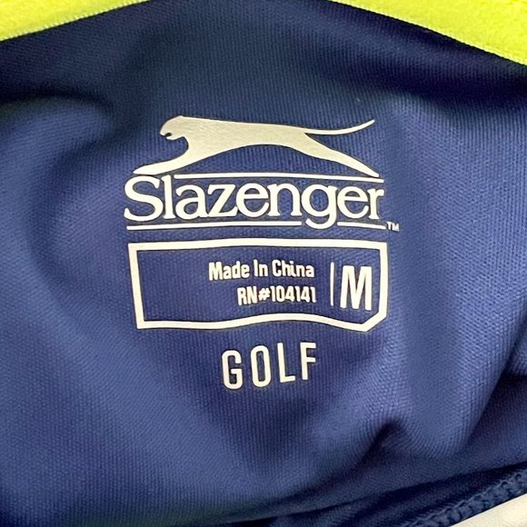 Slazenger Men's Golf Polo | Medium | Blue / White Pattern - Picture 5 of 5